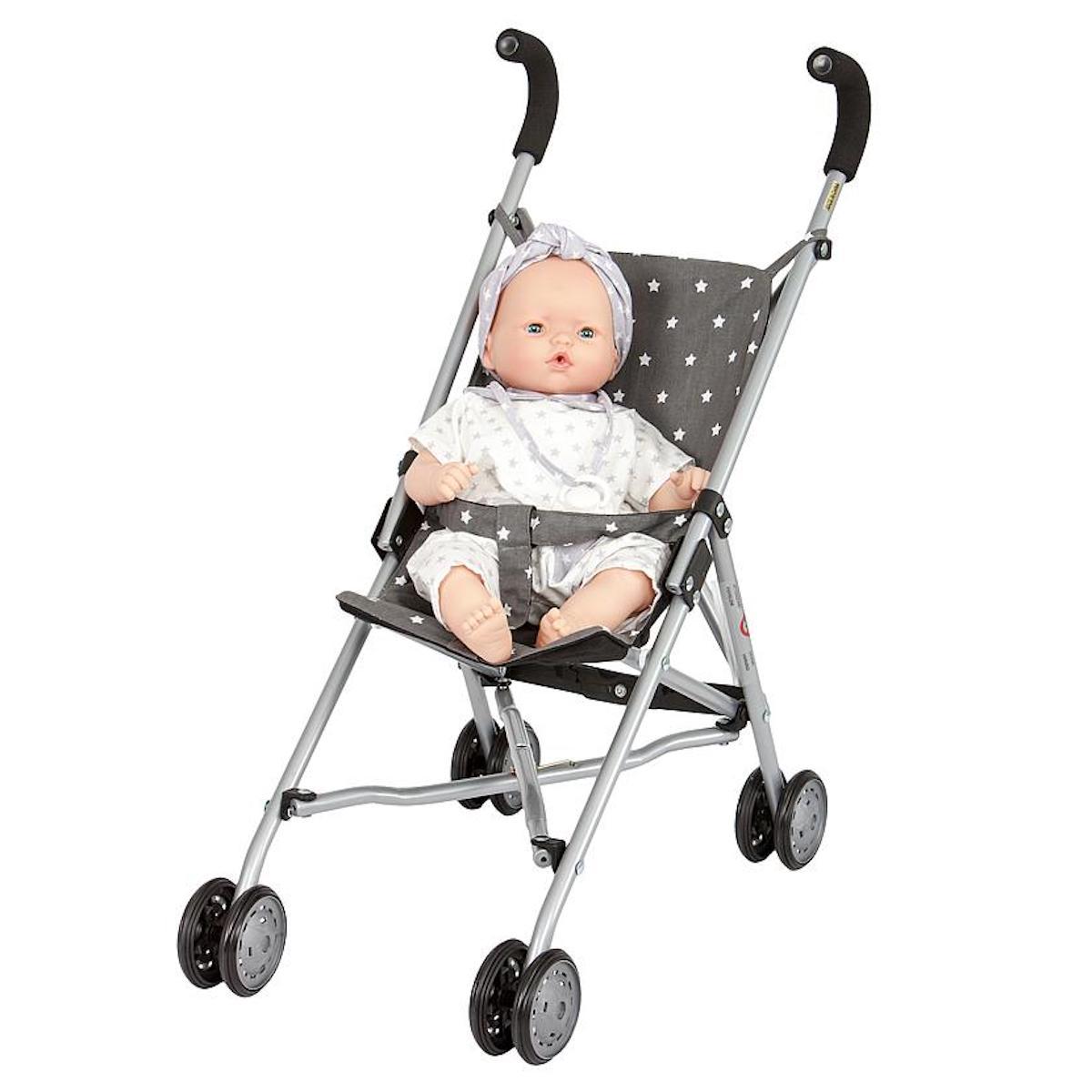 Puppenbuggy STARS grau