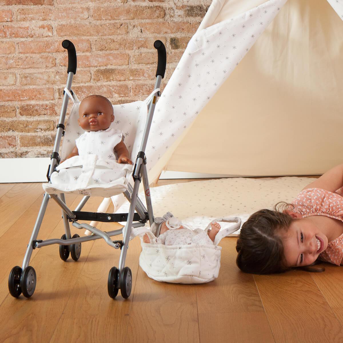 Puppenbuggy STARS weiß