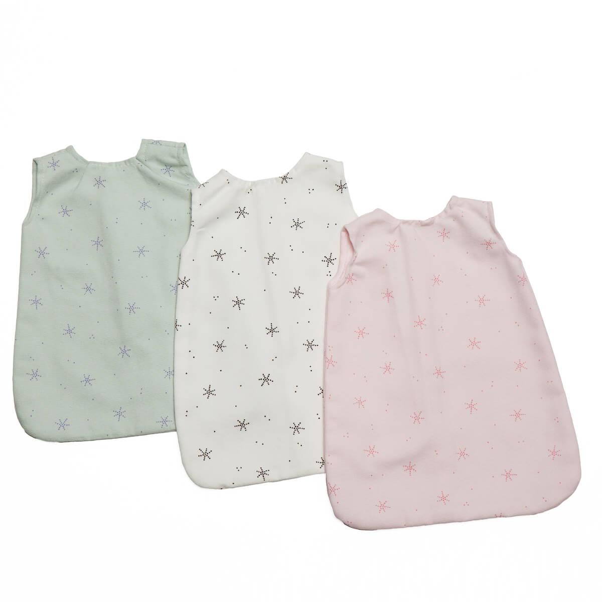 Puppenschlafsack STARS grün