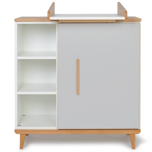 Wickelkommode 1 Tür 3 Nischen NADO Retro Buche manhattan grey