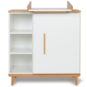 Wickelkommode 1 Tür 3 Nischen NADO Retro Buche white